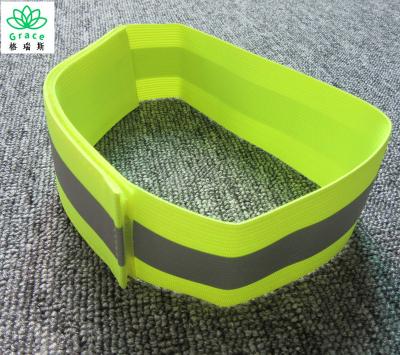 China Reflective Band High Visibility Armbands Elastic Band With Adjustable Hook And Loop For Walking Recycling Running for sale