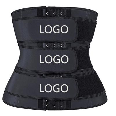 China Sustainable Custom Logo 3 Strap Long Chest Sauna Sweat Slimming Tummy Control Gym Neoprene Waist Trainer à venda