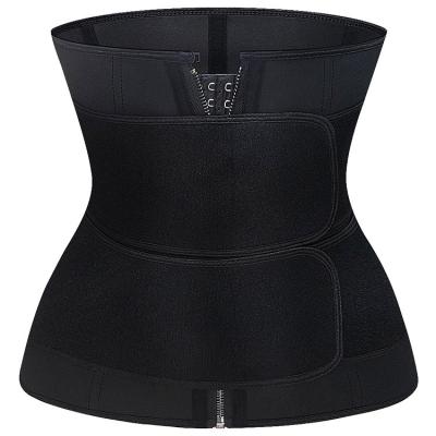 China High Quality Antibacterial Neoprene Double Strap Waist Trainer Slimming Belt Women Stomach Belt Waist Trimmer Belt for sale