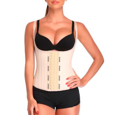 China Body Shaper Shapewear Cincher Belly Trimmer Waist Trainer Antibacterial Steel Boned Vest 25 Custom Latex Te koop