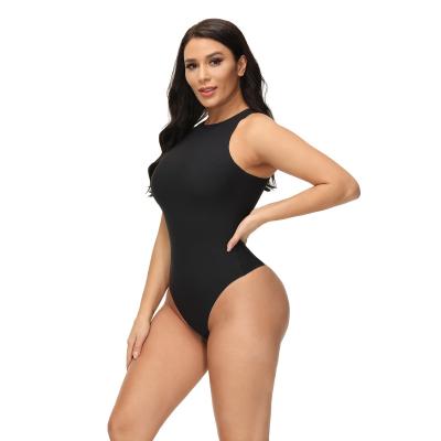 Chine Nice Custom Body Shape Body Shapewear Women Halter Skinny Solid Tank Jumpsuit Sleeveless Top à vendre