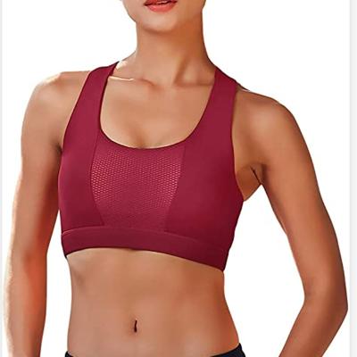 China Wholesale Breathable Yoga Sports Bra Fitness Wear Active Tank Top Women Plus Size Padded Detachable Sports Bra for sale