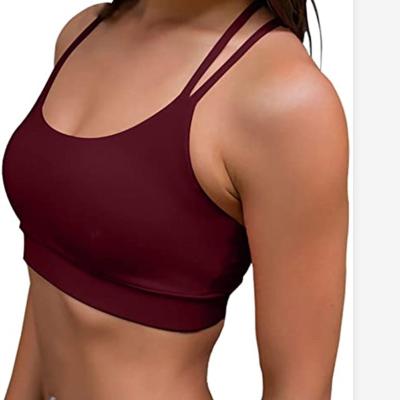 China Shirts & Main 2020 New Women Criss Cross Workout Sports Bra High Impact Yoga en venta