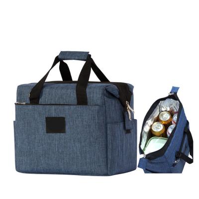 China Wholesale Fashion Foldable Oxford Cloth Waterproof Insulated Lunch Cooler Bag Portable Shoulder Lunch Box Picnic Bags for sale