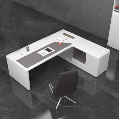 China / Various Good Quality Office CEO Office Furniture White Or Gray Executive Desk White Executive Desk for sale