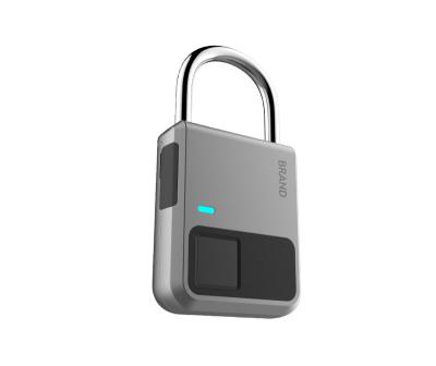 China Keyless Lock Fingerprint USB Zinc Alloy Zinc Alloy Padlock For Suitcase Backpack Luggage for sale