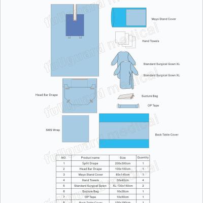 China Surgery Fullguard disposable surgical ENT packs.sterilized customized ENT set. for sale