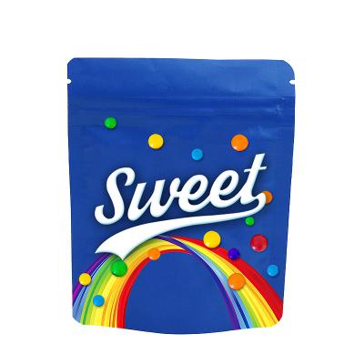 China Factory Price Recyclable Custom Printed Candy Pouch Heat Sealing Foil Zipper Smell Proof Mylar Packaging Bag for sale