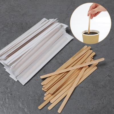 China Sustainable FSC-Certificate Eco Friendly Disposable Individually Paper Wrapped Coffee Stirrers for sale