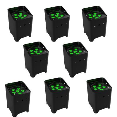 China Uplight 6x12w RGBWA LED Bar Nightclub Mini Outdoor UV Par 8pcs Charging Case Remote Control Swap Can Wedding Event Light for sale