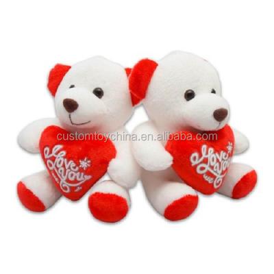 China Twin bear with heart toy bear wholesale cute valentine bear gift plush teddy bear plush toy soft stuffed soft plush toy custom for sale