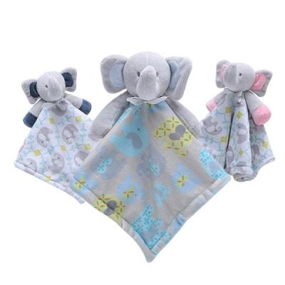 China Polyester Custom Make Organic Cotton Baby Toy Stuffed Plush Comforter Baby Blanket for sale