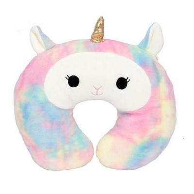 China Souvenir Stuffed Plush Pink Unicorn U Shape Pillow Cushion Animal Soft Toys for sale