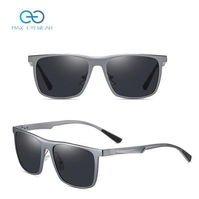 China W3390 Classic Aluminum Sun Glasses Magnesium Aluminum Magnesium Square Black Driving Sol Nits Mens 100% Polarized Sunglasses UV400 Private Label for sale