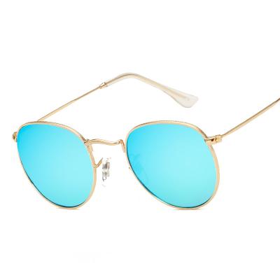 China 2020 Fashion Women Sunglasses 120 Alloy Temple PC Lens Wholesale UV400 CE Round Sun Glasses Women for sale