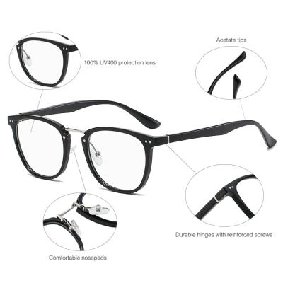 China Anti Blue Light Glasses W807 Studs Vintage Around Blue Light Blocking Optical Blue Light Reading TR90 Glasses Unisex Computer Work Glasses Anti Blue Light Glasses for sale