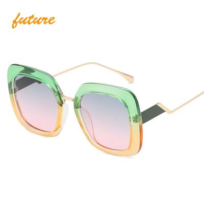 China Wholesale Fashion Trendy Oversized PC Frame Eyewear Women Sunglasses K1533 Square Women Sunglasses CE 2020 for sale