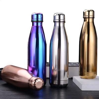 China YEWAY 350ml 500ml 750ml 1000ml Viable Insulated Cola Shape Water Bottle Stainless Steel Vacuum Flask Water Bottle Label Custom Logo for sale