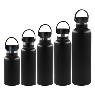 China YEWAY Sports Water Bottle 500ml 750ml 1000ml High Quality Durable Double Wall Black Wall Hot And Cold Water Bottle Metal Stainless Steel Matt for sale