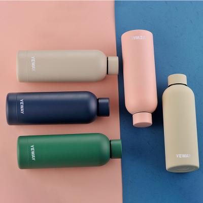 China YEWAY Sustainable Promotion Double Wall Vacuum Insulated Bottles Botellas de Agua Acero Inoxidable Small Mouth Stainless Steel Water Bottle for sale