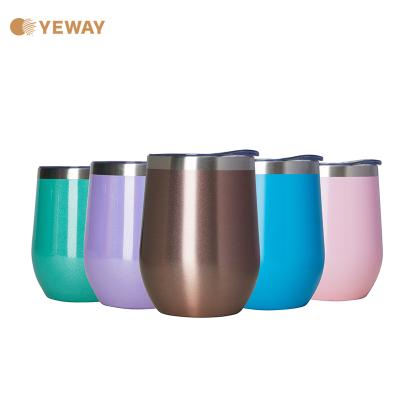 China YEWAY Viable Drop Shipping Quality Control Double Wall Food Grade 304 Stainless Steel Strict Beer Mug 12 Ounce Travel Coffee Mug With Lid for sale