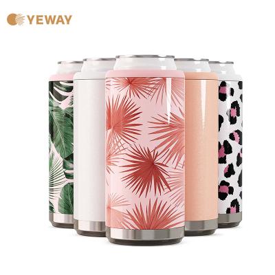 China High Quality Insulated Box Cooler Yeway Beer Can Holder Printed Stainless Steel Can Cooler for sale