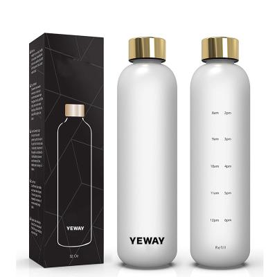 China Yeway Plastic Sports Motivational Plastic Water Bottles plastik botellas de agua de deportiva de sport Viable Water Bottle for sale