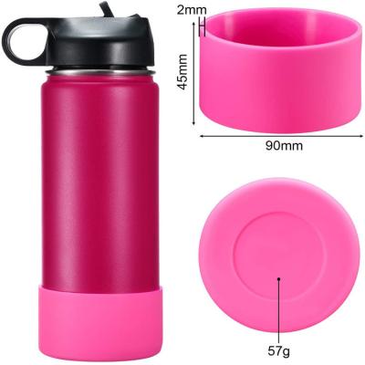 China YEWAY Customized Viable Color Cable Silicone Bottle Boot Sleeve Protective Anti-Slip Base For Water Bottle Vacuum Flask for sale