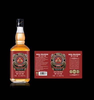 China 750ml 40%vol Royal Philipsvin Rum Natural Ecological Raw Materials good taste for sale