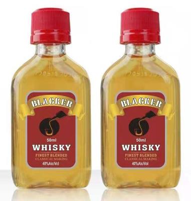 China Mini size 50ml whisky, plastic bottle packaging, spirits, 40 degrees, high quality, good taste, factory competitive price Te koop