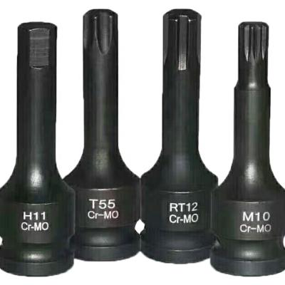 China HEX YL OEMorODM 10pcs 1/2 Inch Drive 5mm-19mm CR-MO Heavy Duty Hex Bit Impact Socket Set for sale