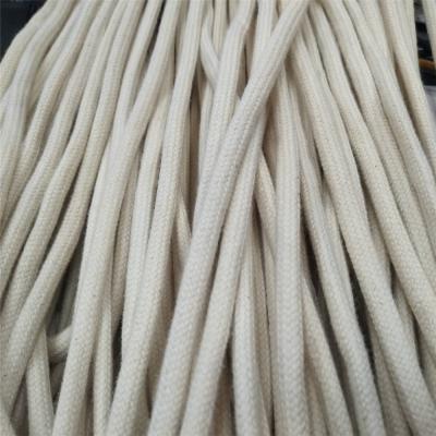 China Durable 5mm Braided 100% Cotton Ties Cotton Rope Custom Color Soft Piping Rope For Garment And Shoes for sale