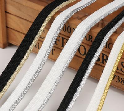 China High tenacity 10mm black, white, gold, silver and white onion woven accessories for clothing for sale