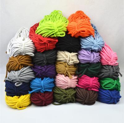 China 5mm High Tensile Cotton Rope 8 Strands DIY Color Macrame Tapestry Handwoven Braided Cotton Rope Cotton Rope for sale