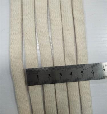 China 1cm High Quality Viable 100% Cotton Tubular Braid Rope Cavity Cotton Flat Ropes for sale