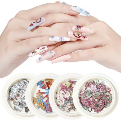 China Nail Beauty 3D Nail Decoration Christmas Wood Slices for sale