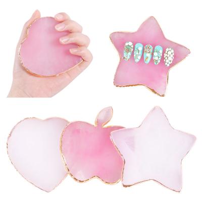 China Photo Props For Nail Art Heart Star Design Nail Palette Resin Nail Palette Gel Polish Full Color Screen Panel Fake Nail Tips Showing Stand for sale