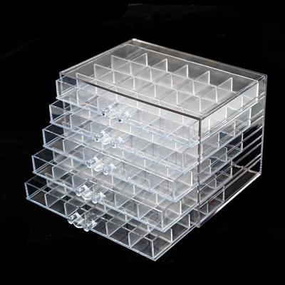 China Crystal Decorations Container Nail Jewelry Storage Box Rhinestones/Nail Art Tool Five-Layers 120 Grids Nail Art Tools 2021 New for sale