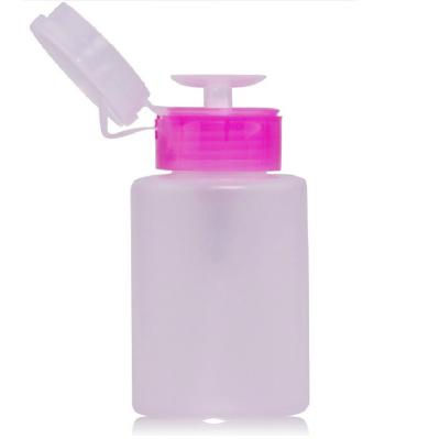 China Nail Art Tools Empty Nail Polish Remover Water Container Pink Press Bottles 150ml for sale