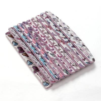 China Nail Art Tools Nail Art Tools Double Side 100/180 Grit Butterfly Print Nail Files for sale