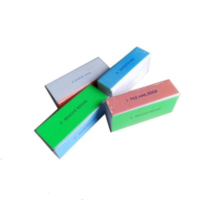 China Nail Art Tools Cuboid Nail Art Tools Sponge 4 Sides Sanding Abrasive Dust Nail Files Instock for sale