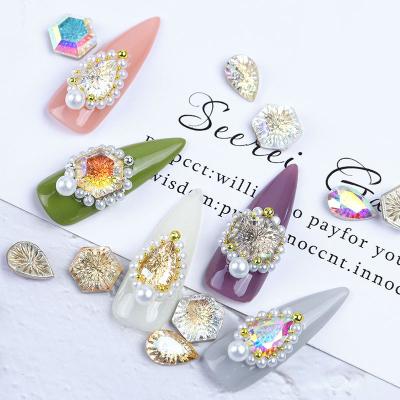 China Luxury Crystal Nail Art Relief Rhinestones New ab Crystal Nail Art Jewelry 3D For Nail Rhinestones Diamonds Manicure Glass Holographic Decorations for sale