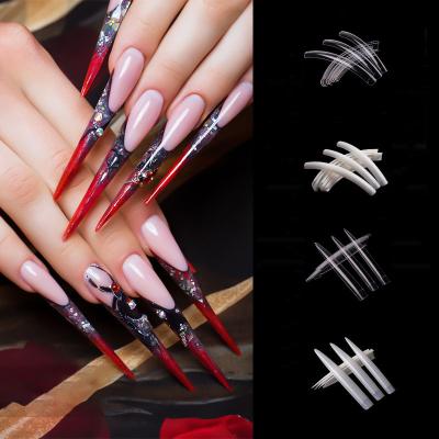 China Manicure Extension Tips 10pcs/bag XXL Nail Tips Full Square Cover Stiletto Super Long Acrylic Nail Tips Professional Salon Art Fingernails Film for sale