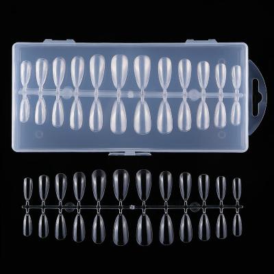 China Easy apply; Ultra Thin New Designs 240pcs/box 2021 Non-marking Ultrathin Clear Nail Tips Full Cover/Square/C Coffin Curved Nail Tips for sale