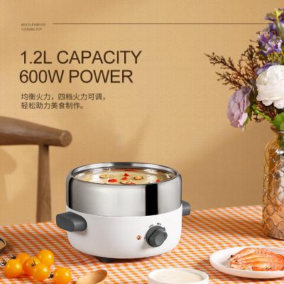 China Commercial Electric 1.2L Multi Cooker Cooking Noodles Stainless Steel Body Milk Hot Pan for sale