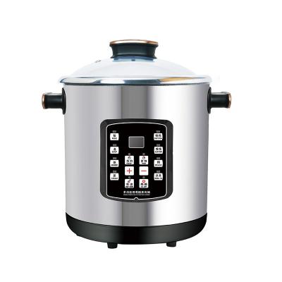 China Household Commercial White Ceramic Indoor Commercial Hotel Pot Portable Slow Cooker for sale