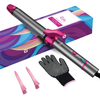 China 2IN1 Flat Iron For Small Good Hair Straightener /Curling Barrel Curling Iron Professional Automatic Rotating Triple Hair Curler Types Curling Wand Set Irons Machine for sale