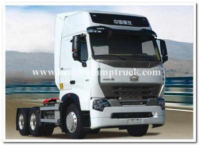 China Howo A7 tractor head 6x4 LHD Tractor Trucks 420 hp for pulling container trailer in port for sale