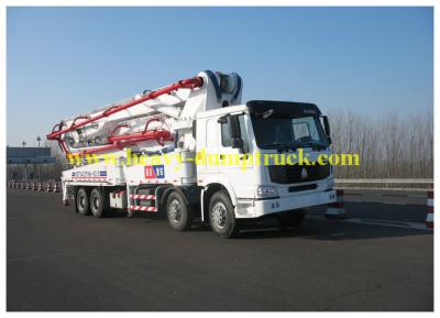 China CCC / CE concrete pump vehicle 37m output 125m3 / h , concrete pump trailer for sale