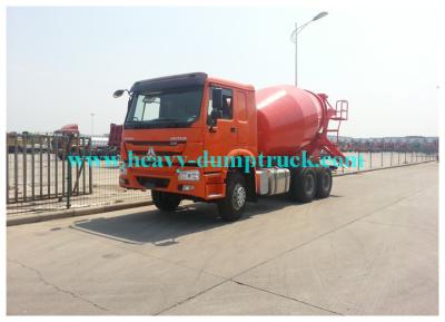 China Siontruk HOWO 9cbm Cement Mixer Truck 371 HP with Eton mixer pump red color for sale